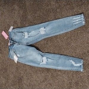 Bamboo ripped skinny jeans